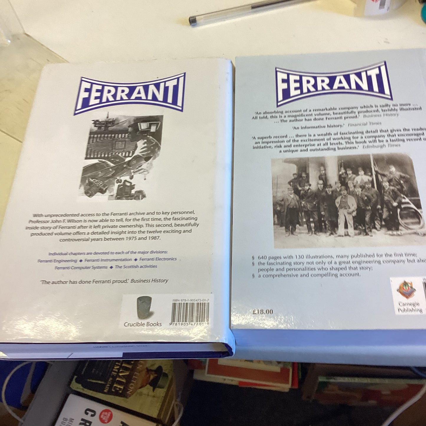 Ferranti a History Volume 1 1882-1975  and 2 1975 - 1987 John F Wilson