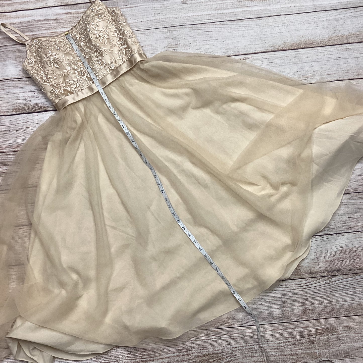 Morilee By Madeline Gardner Champagne Prom Dress Size 10