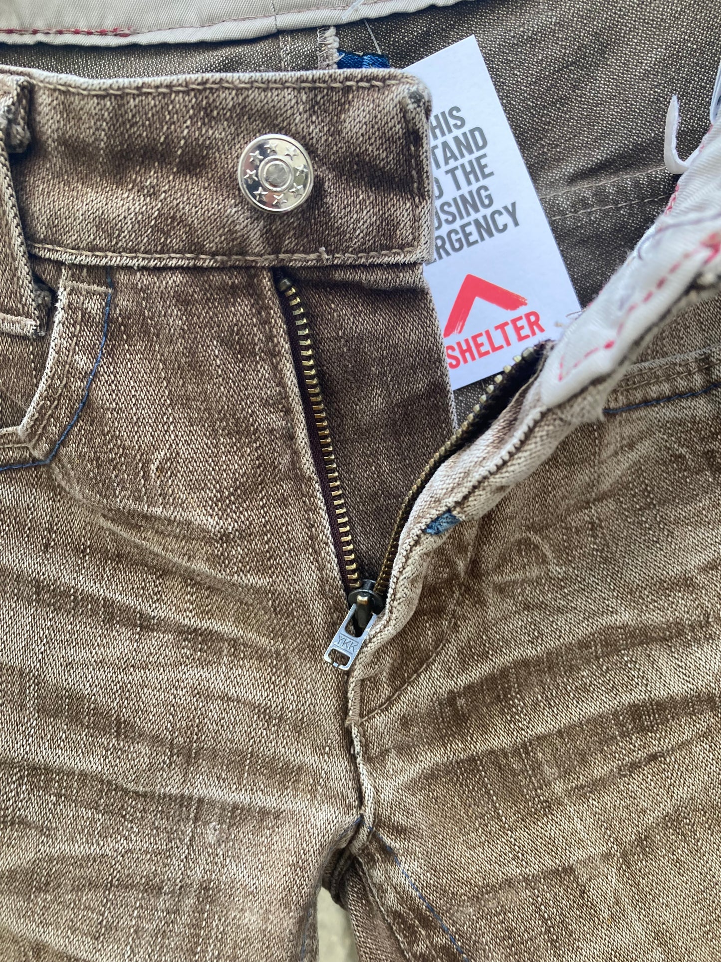 Marithe Francois Girbaud Brown Denim Trousers Size 10/12