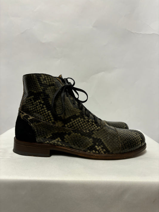 Chapter 2 Green and Black Snake Print Wren Boots 6