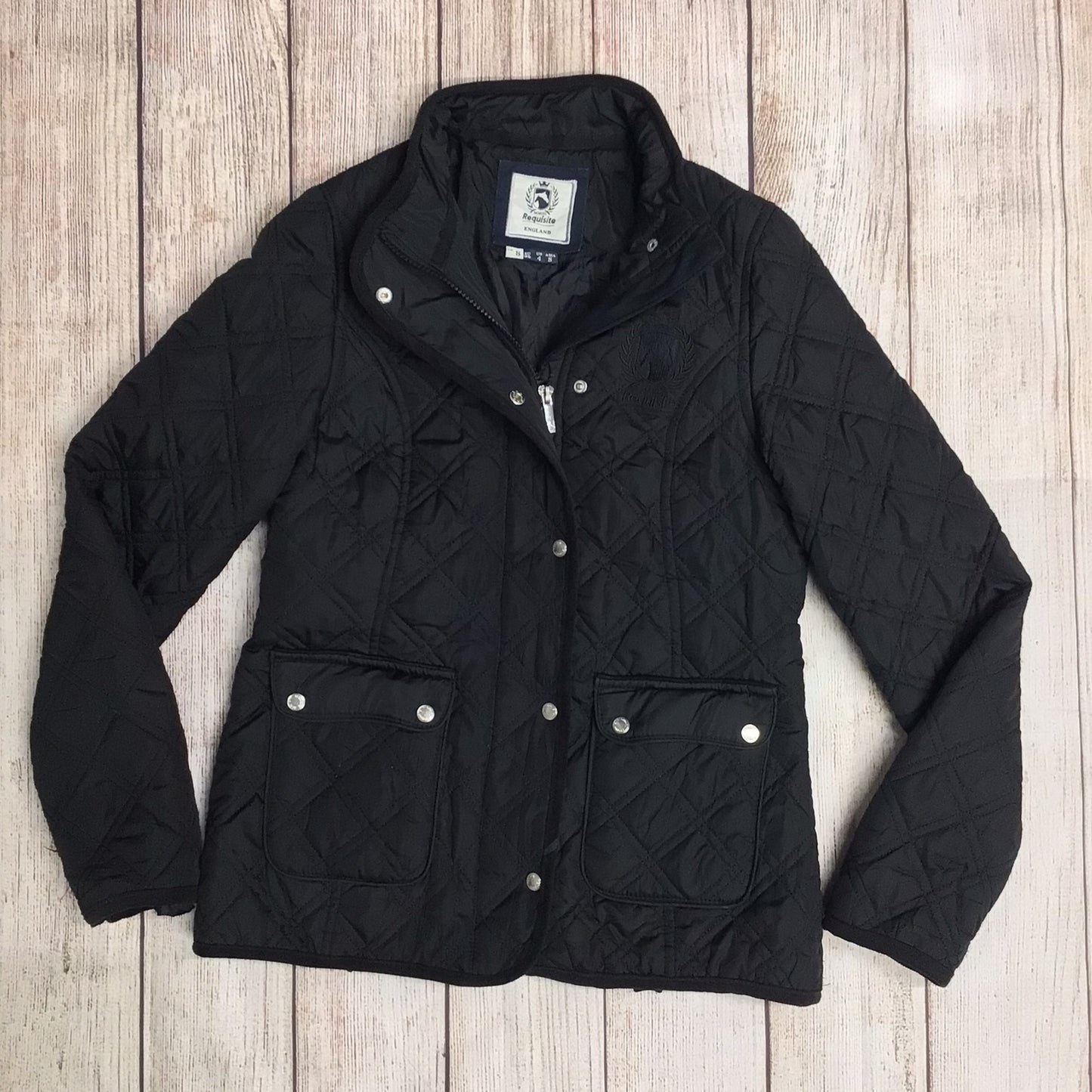 Requisite Black Quilted Jacket Size 8