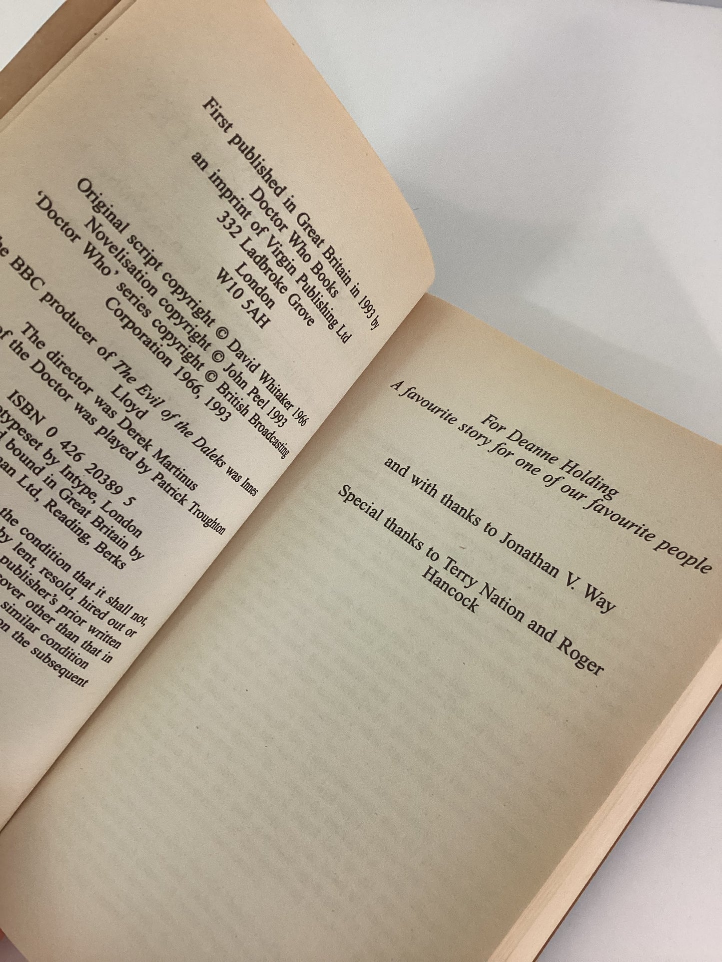 Doctor Who The Evil of the Daleks, 1993 Target paperback