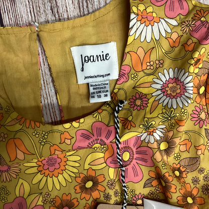 BNWT Joanie Caitlyn Oil Yellow Floral 70’s Dress Size 10