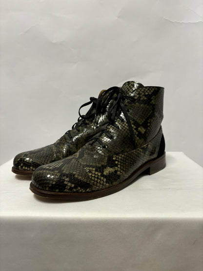 Chapter 2 Green and Black Snake Print Wren Boots 6