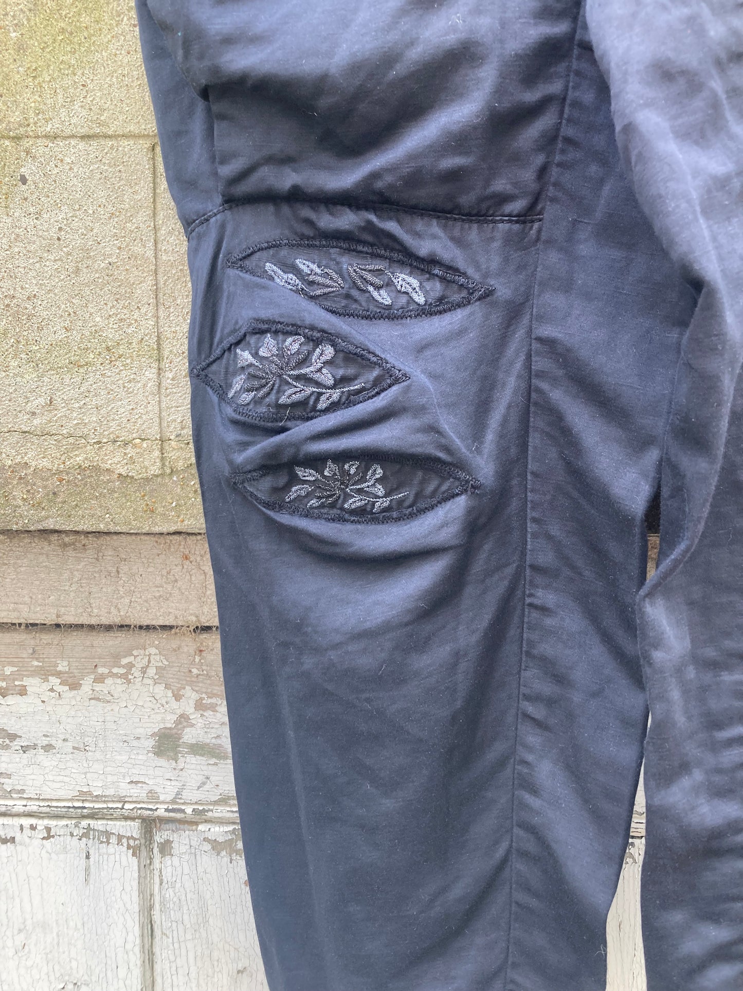 Marithe Francois Girbaud Black Cargo Trousers Size 10/12