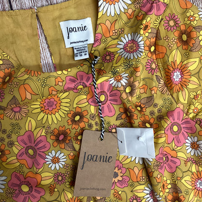 BNWT Joanie Caitlyn Oil Yellow Floral 70’s Dress Size 10