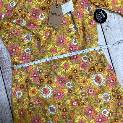 BNWT Joanie Caitlyn Oil Yellow Floral 70’s Dress Size 10