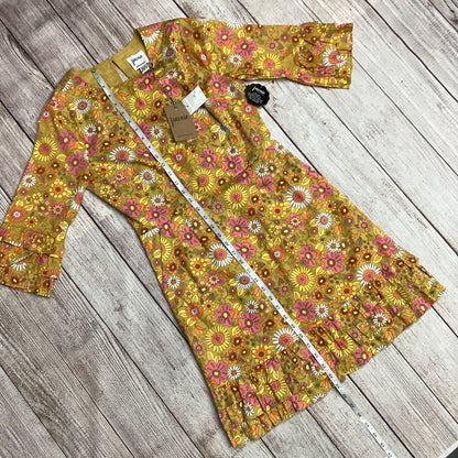 BNWT Joanie Caitlyn Oil Yellow Floral 70’s Dress Size 10