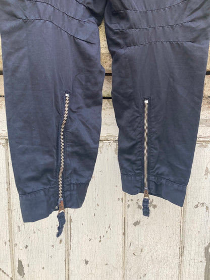 Marithe Francois Girbaud Black Cargo Trousers Size 10/12