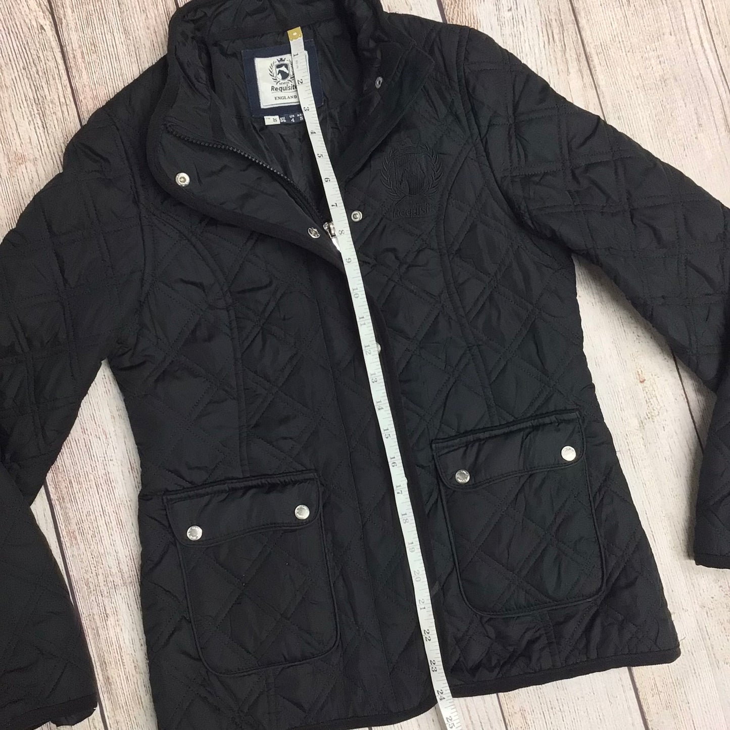 Requisite Black Quilted Jacket Size 8