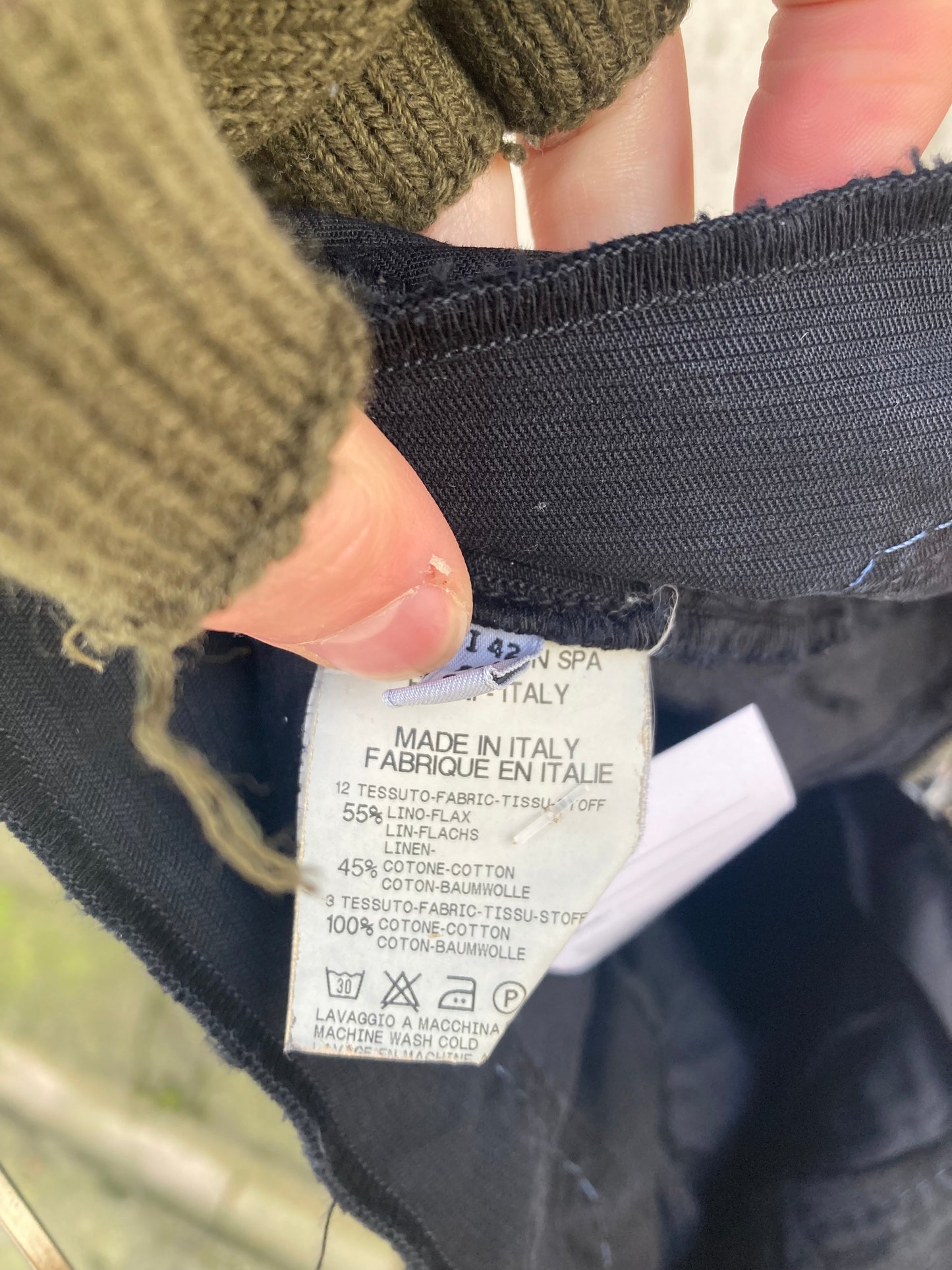 Marithe Francois Girbaud Black Cargo Trousers Size 10/12