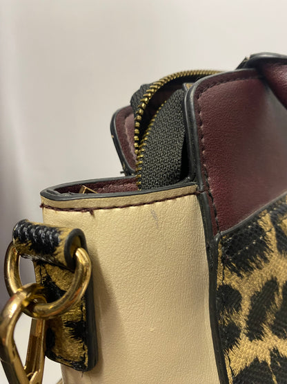 Accessorize Cream, Purple and Leopard Faux Leather Handbag