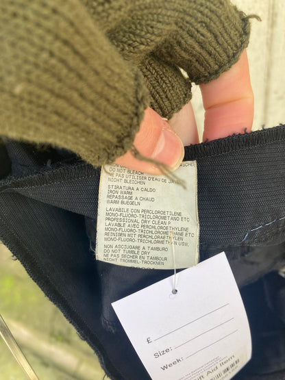 Marithe Francois Girbaud Black Cargo Trousers Size 10/12