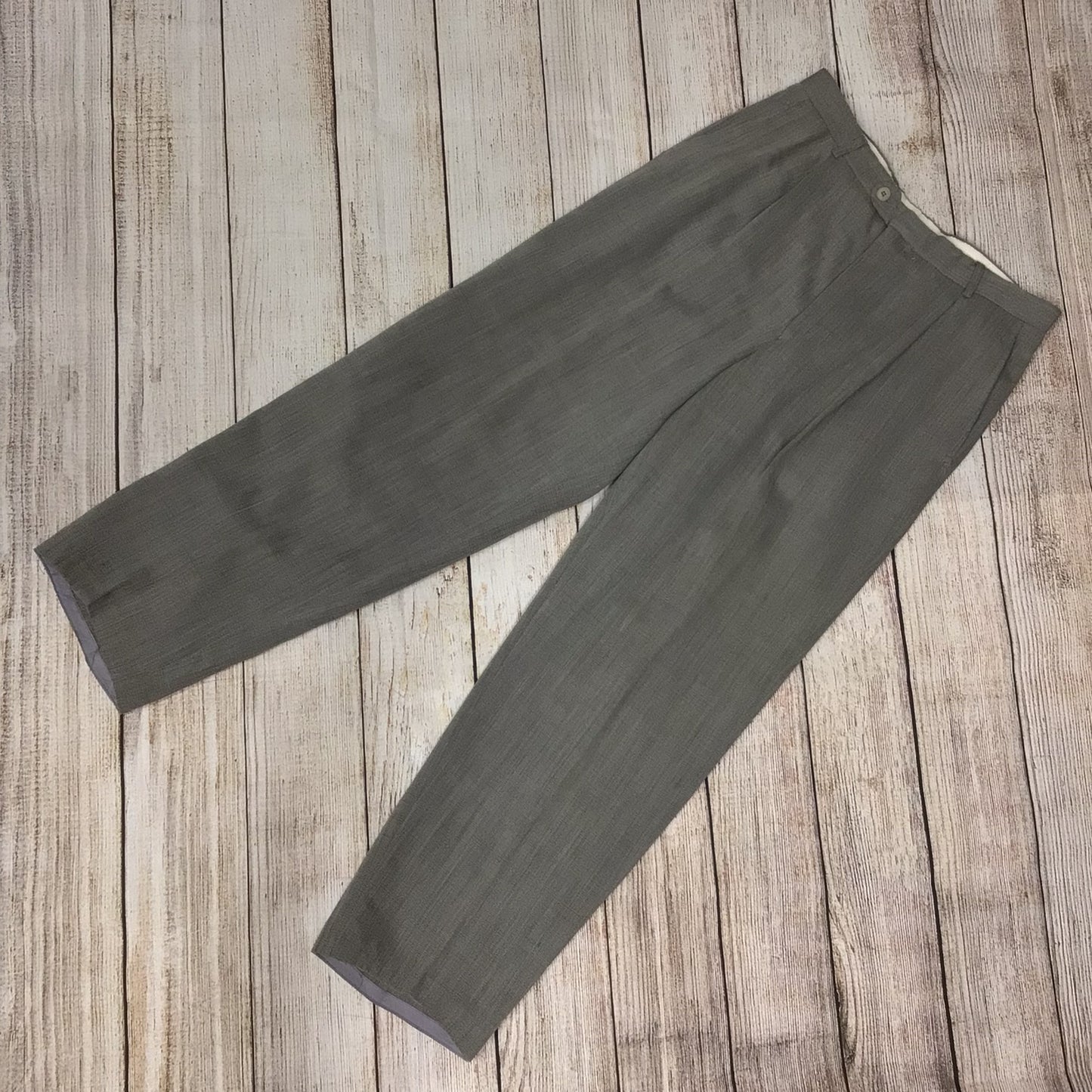 Kenzo Homme Grey Trouser Suit 2 Piece 100% Wool Size 50