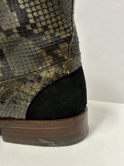 Chapter 2 Green and Black Snake Print Wren Boots 6