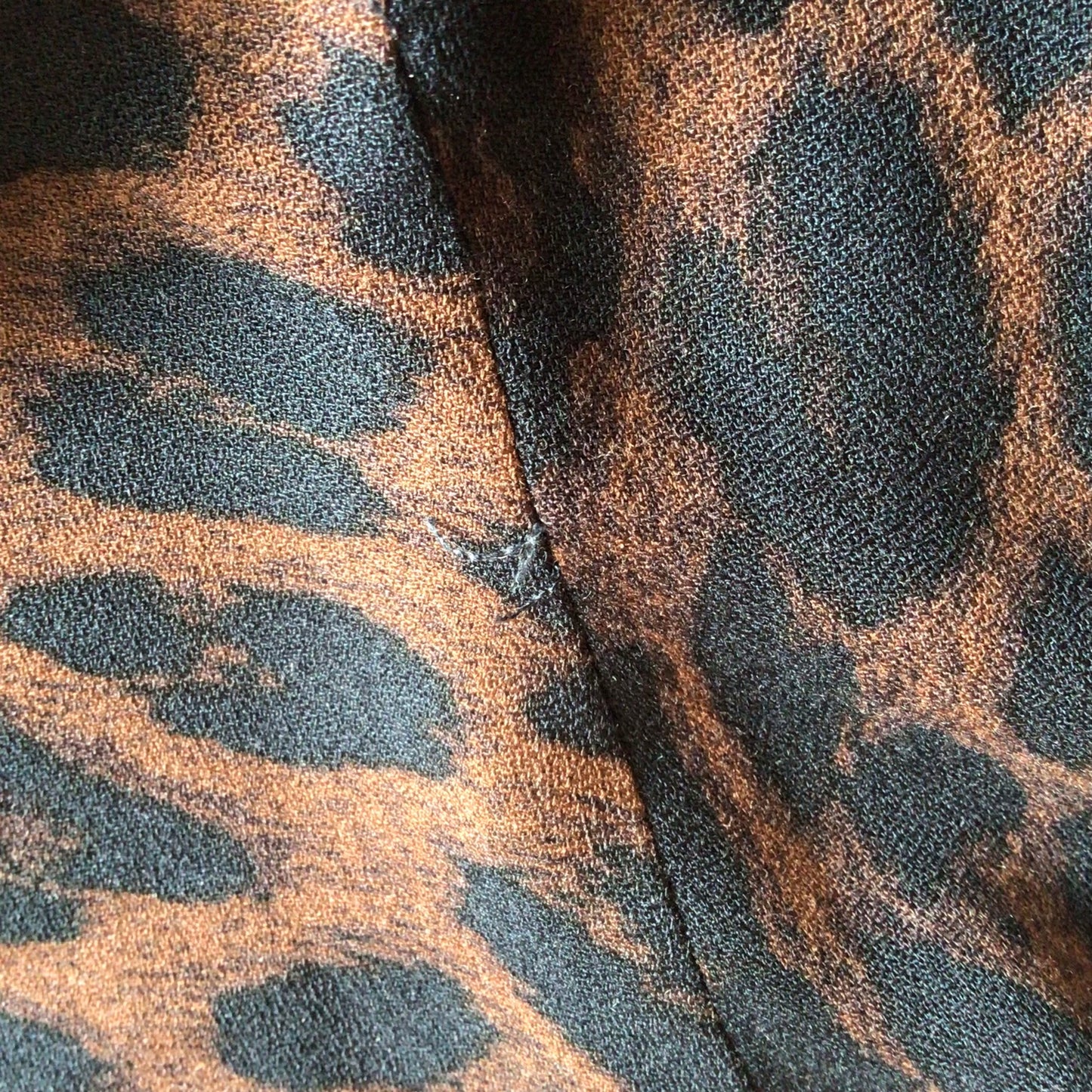 Hush Brown Animal Print Half Button Up Blouse Size 6 UK