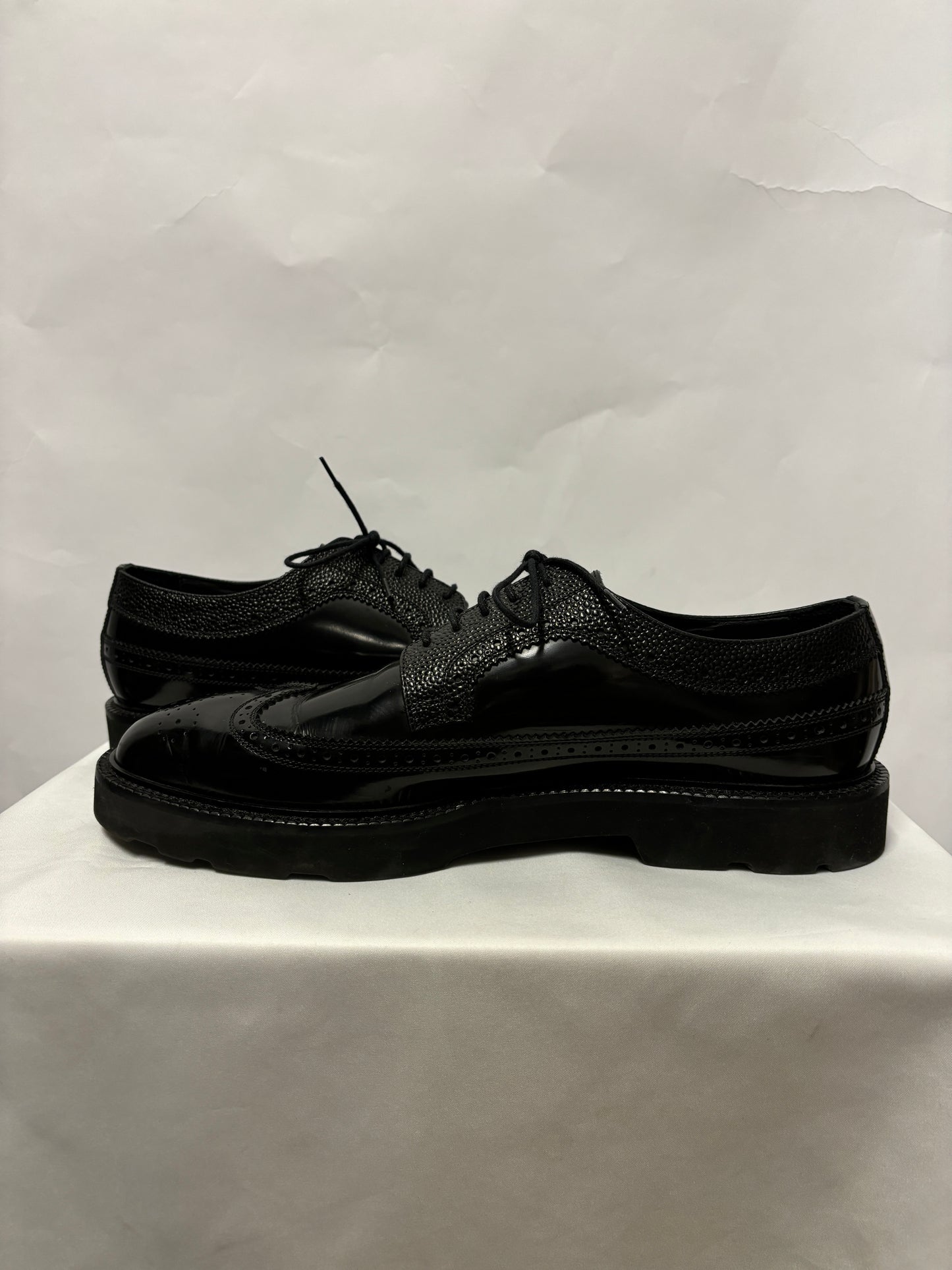 Paul Smith Black Patent Leather Brogues 9