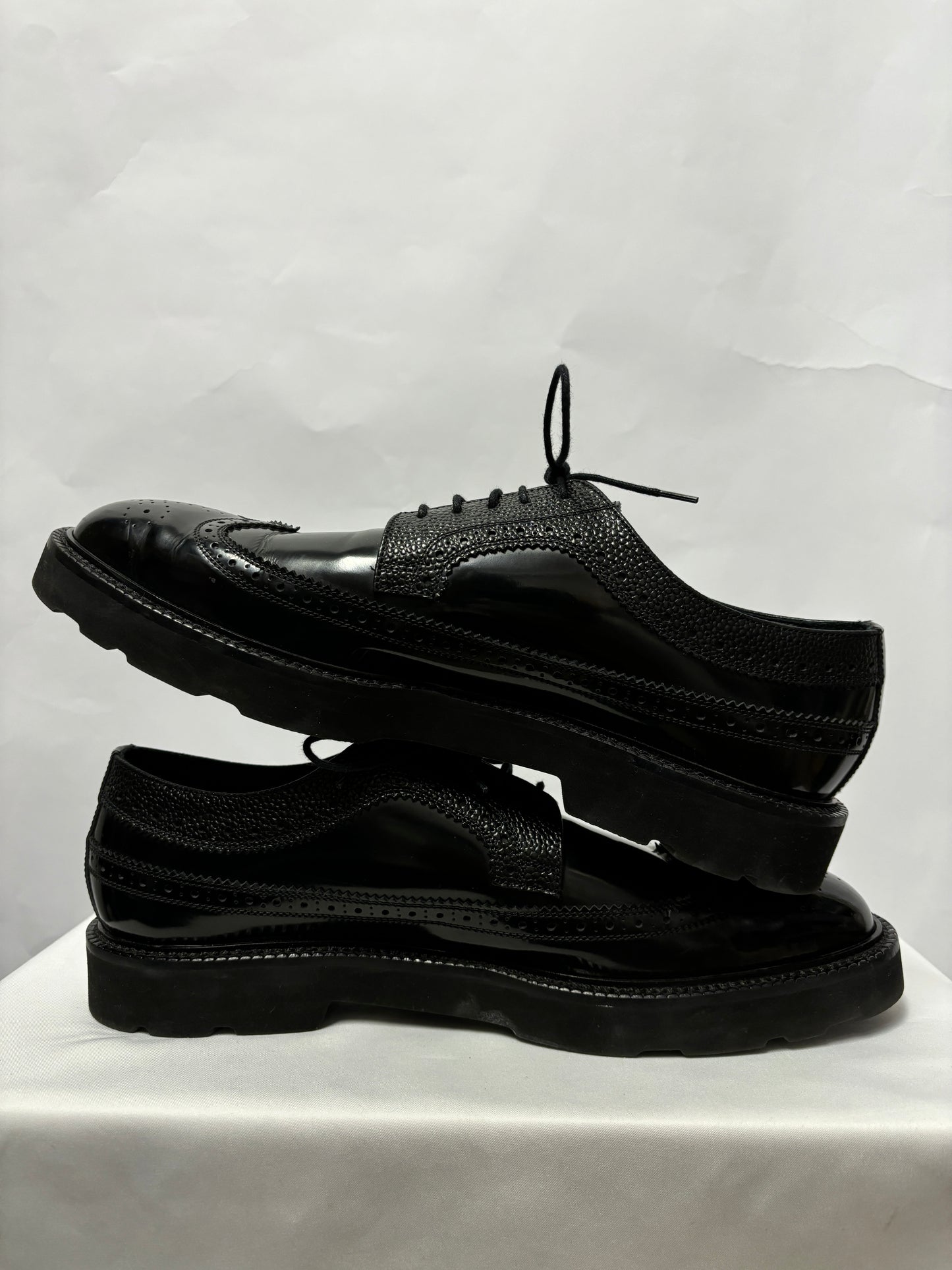 Paul Smith Black Patent Leather Brogues 9