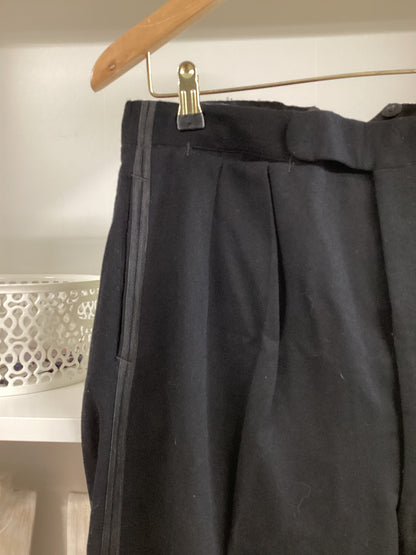 1950s Black 2 Piece Dinner Suit Jacket 40" Trousers 36"