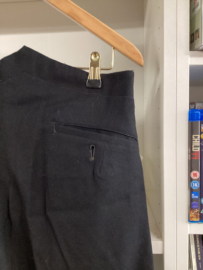 1950s Black 2 Piece Dinner Suit Jacket 40" Trousers 36"