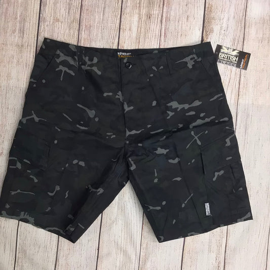 BNWT Kombat Tactical ACU Black Camo Shorts Size L