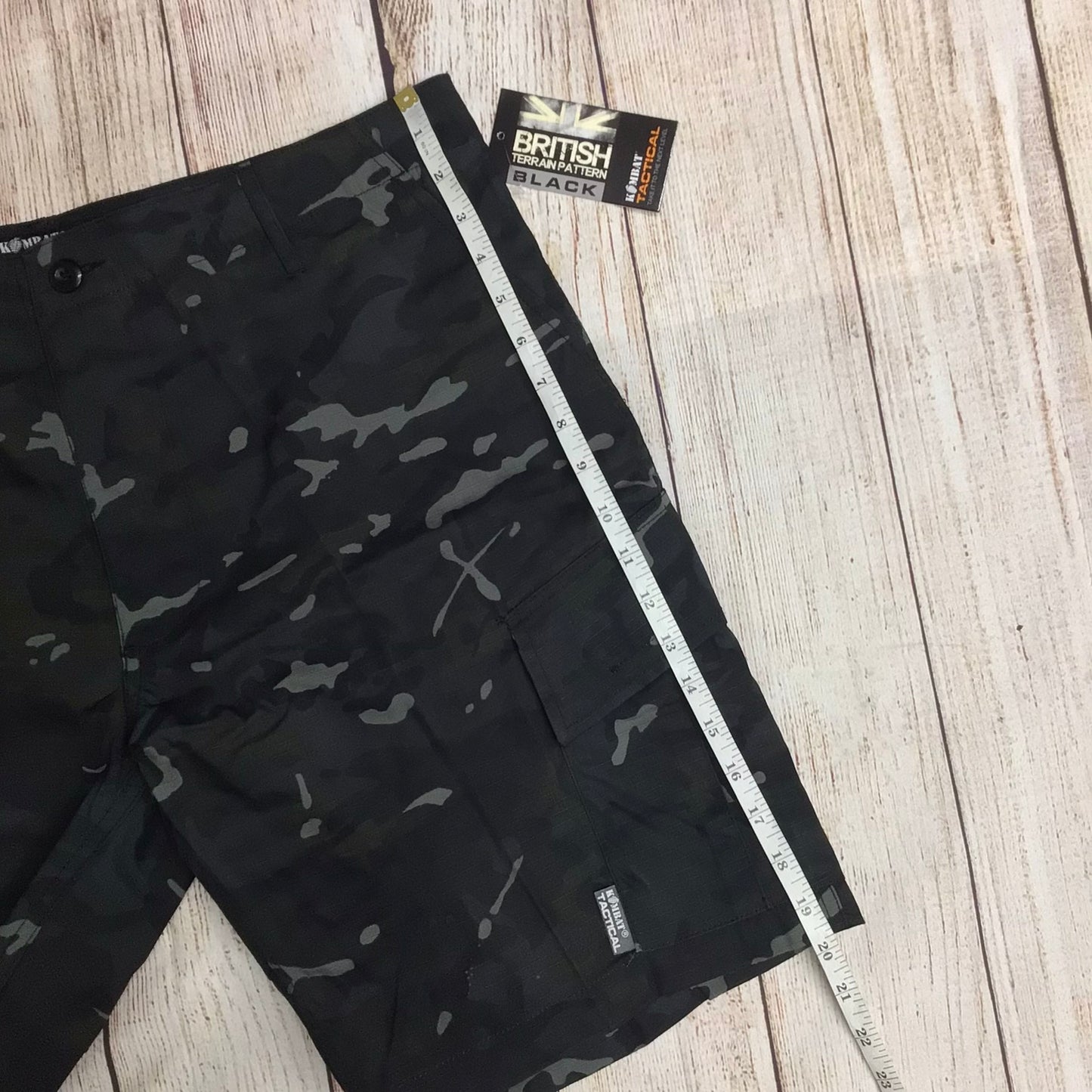 BNWT Kombat Tactical ACU Black Camo Shorts Size L