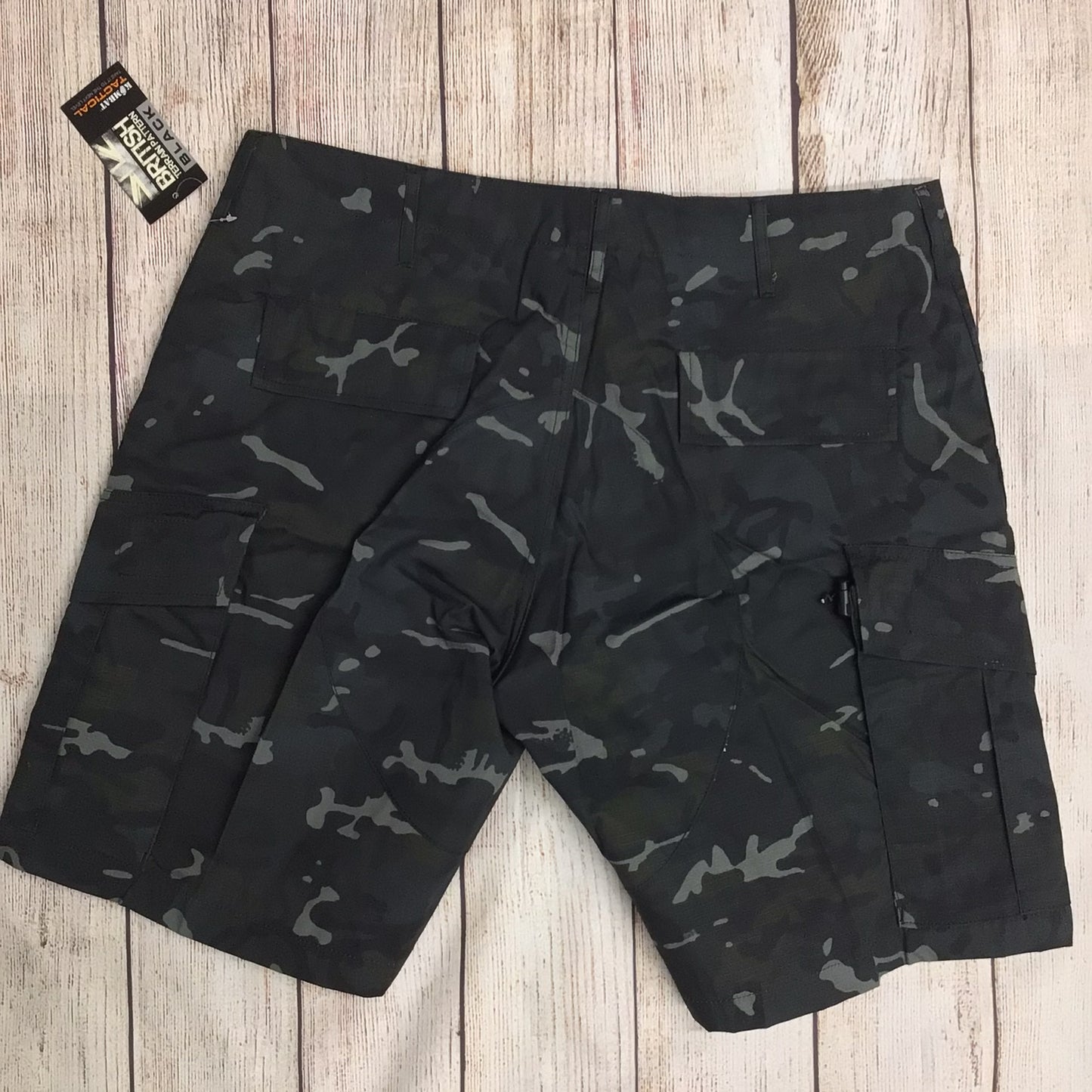 BNWT Kombat Tactical ACU Black Camo Shorts Size L