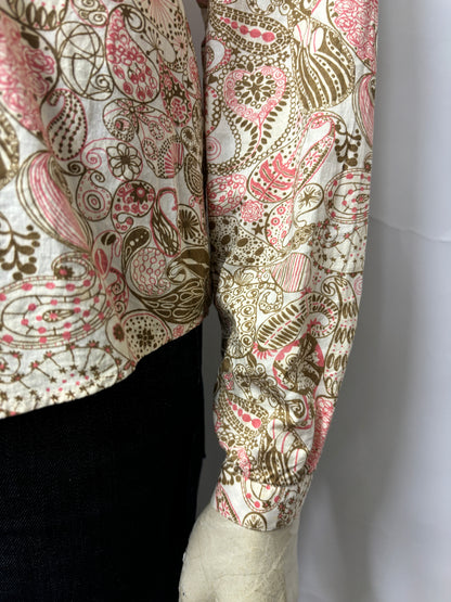 A.P.C Pink Floral Cotton Blouse 10