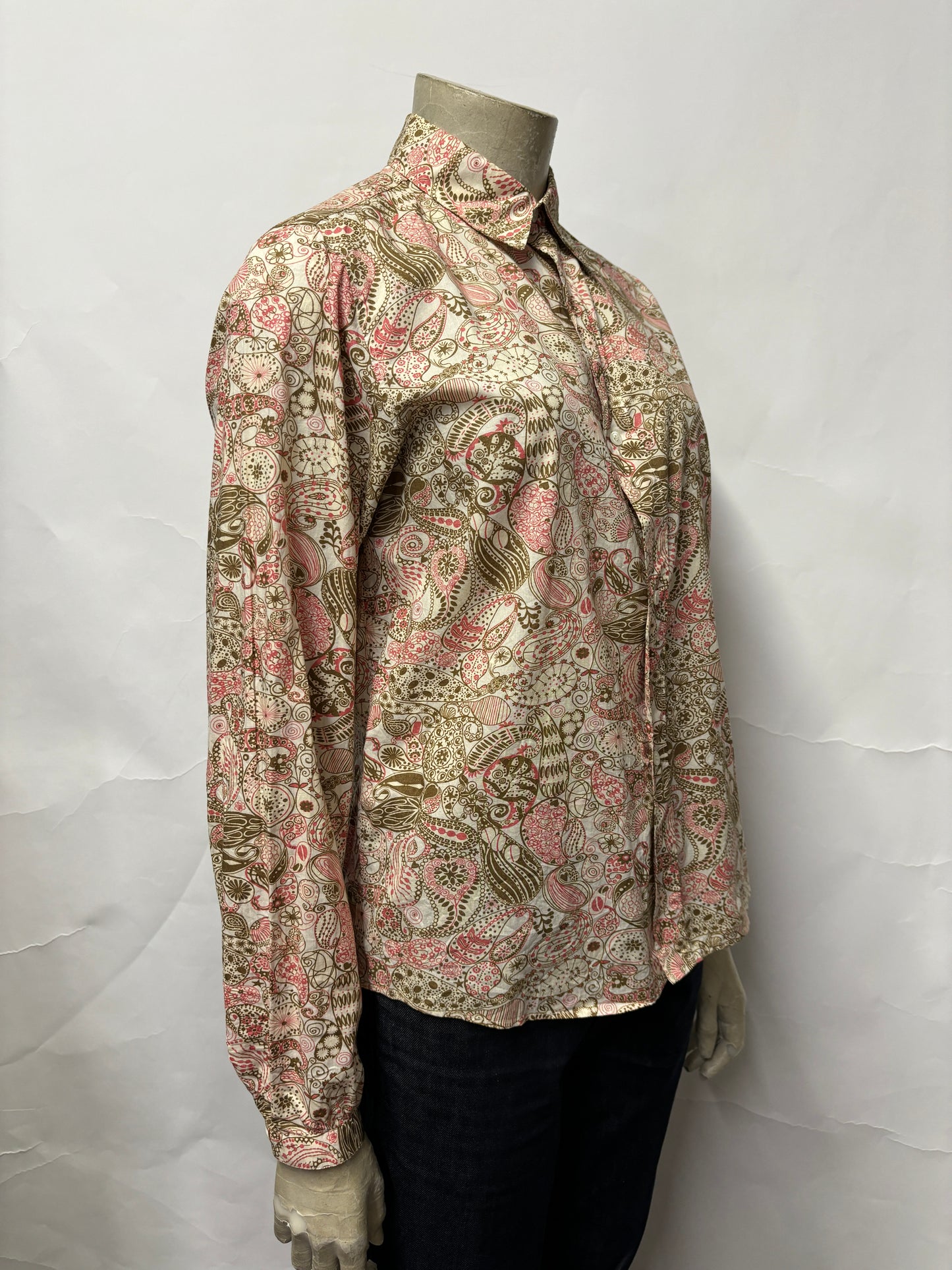 A.P.C Pink Floral Cotton Blouse 10