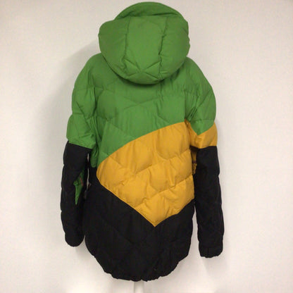 Quiksilver Candide Green, Yellow, Black 80% Down Ski Jacket Size L