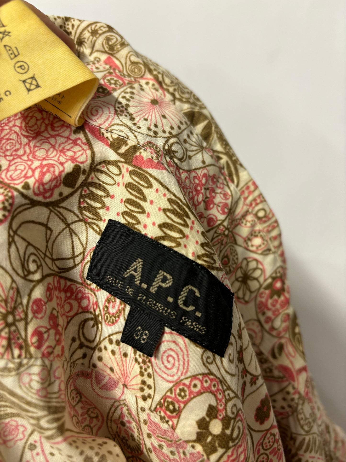 A.P.C Pink Floral Cotton Blouse 10