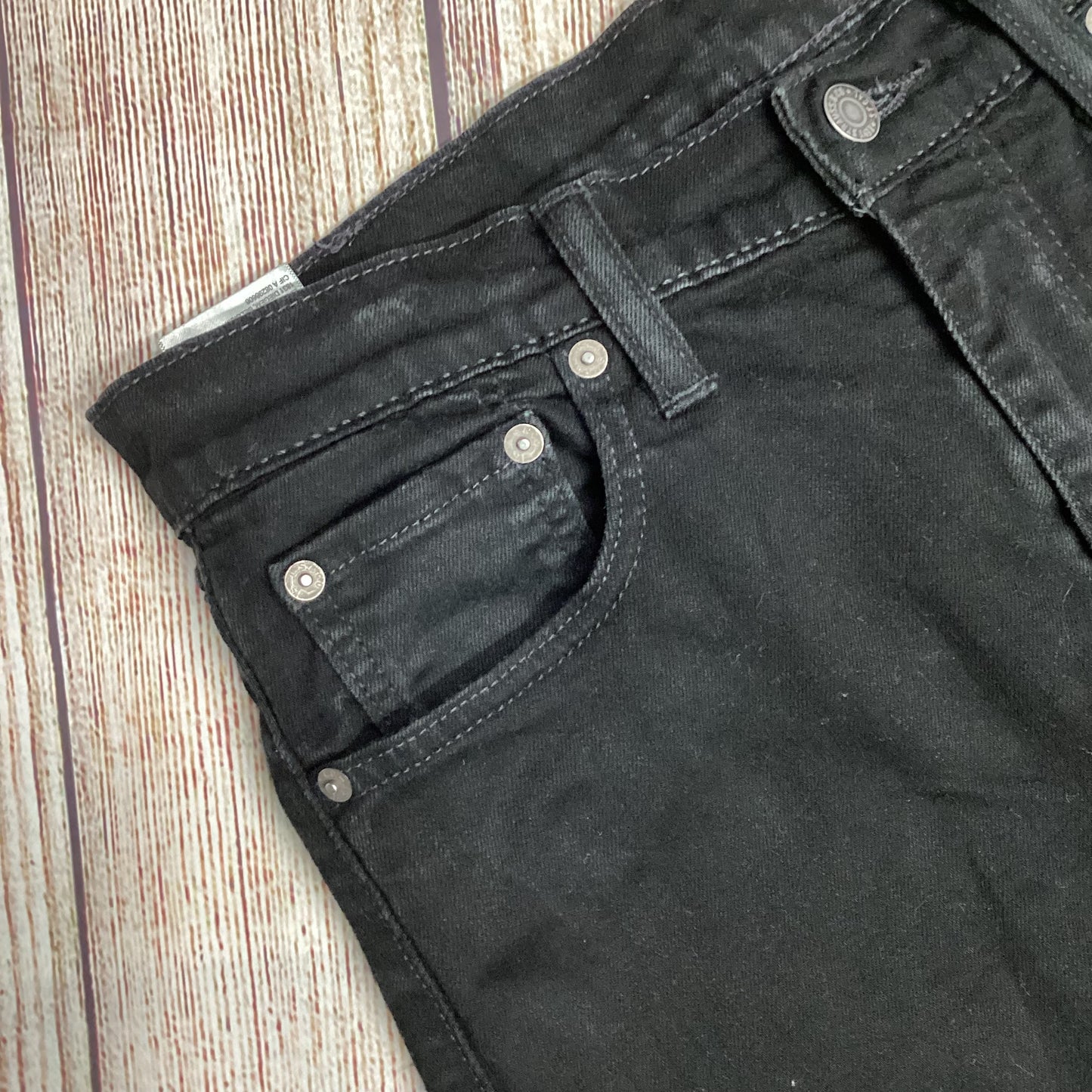 Levi’s Black 512 Slim Fit Cotton Jeans Size W30 L30