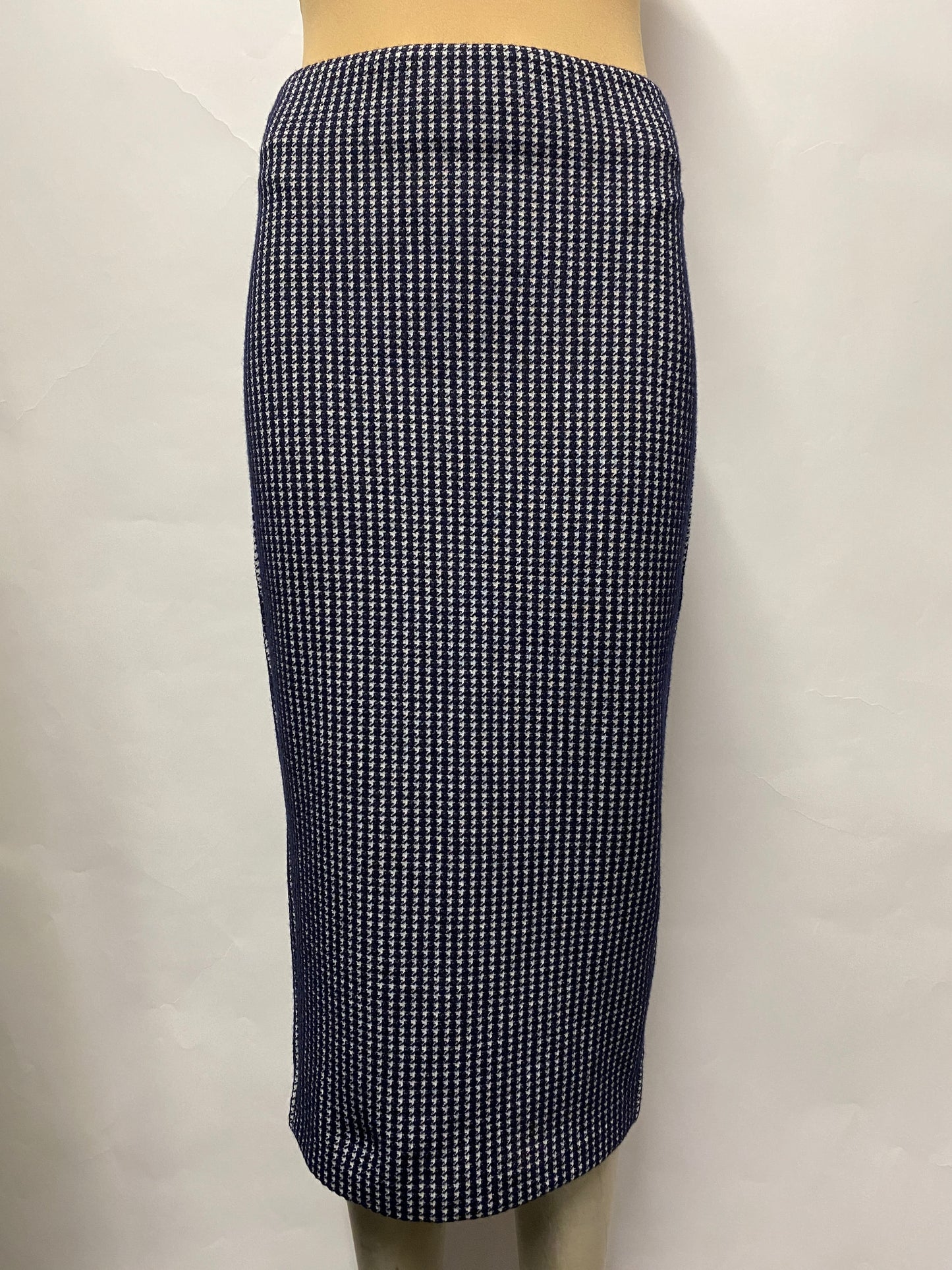 Marella Navy and White Houndstooth Skirt Small BNWT