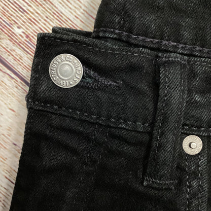 Levi’s Black 512 Slim Fit Cotton Jeans Size W30 L30