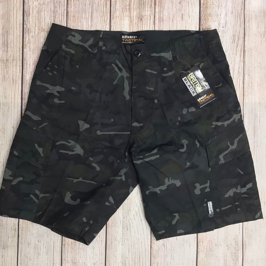 BNWT Kombat Tactical ACU Black Camo Shorts Size M