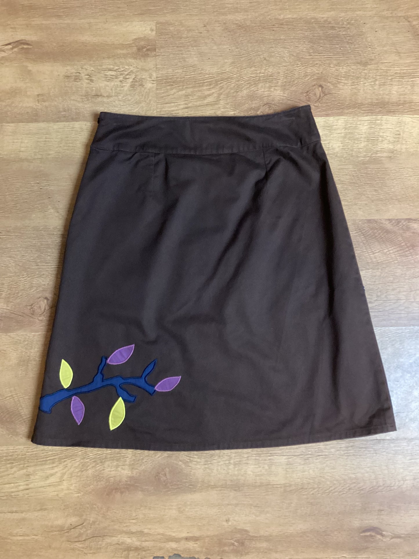 Boden 100% Cotton Patchwork Bird Skirt Size 12R