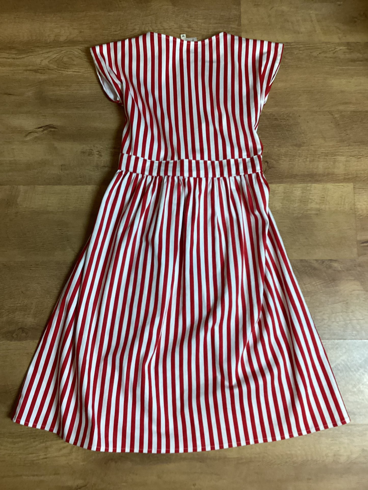 Quintessence Red and White Stripe Dress with Pockets Size M