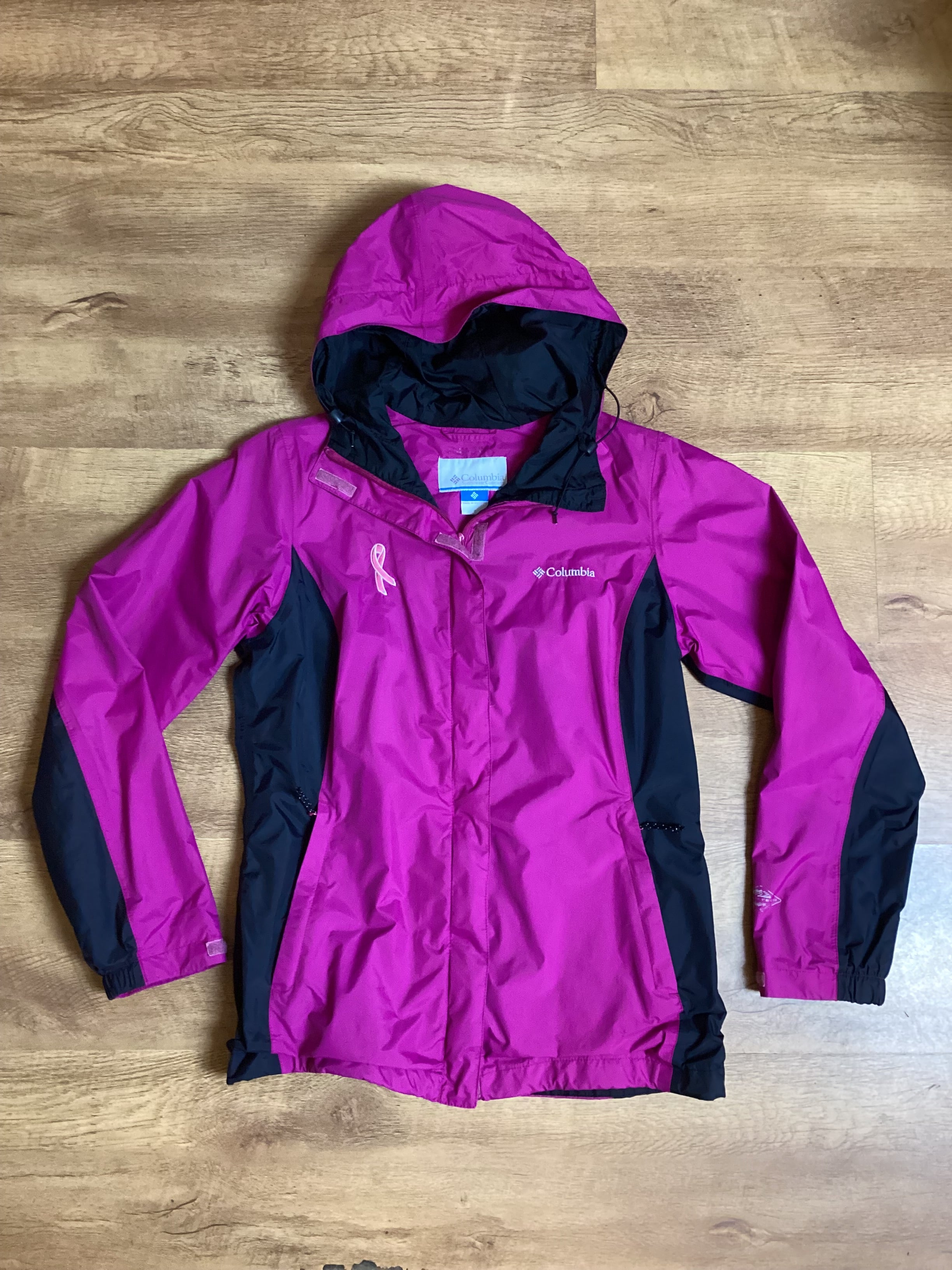 Pink columbia windbreaker on sale