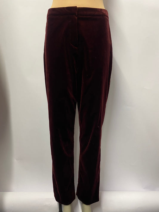 Lily and Lionel Red Velvet Tailored Trousers Small