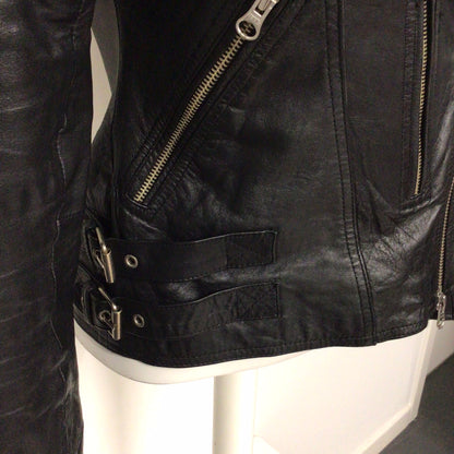 Ledr London Black Leather Jacket w/Silk Lining Size M