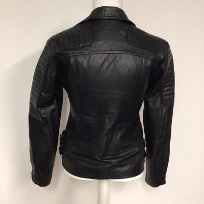 Ledr London Black Leather Jacket w/Silk Lining Size M