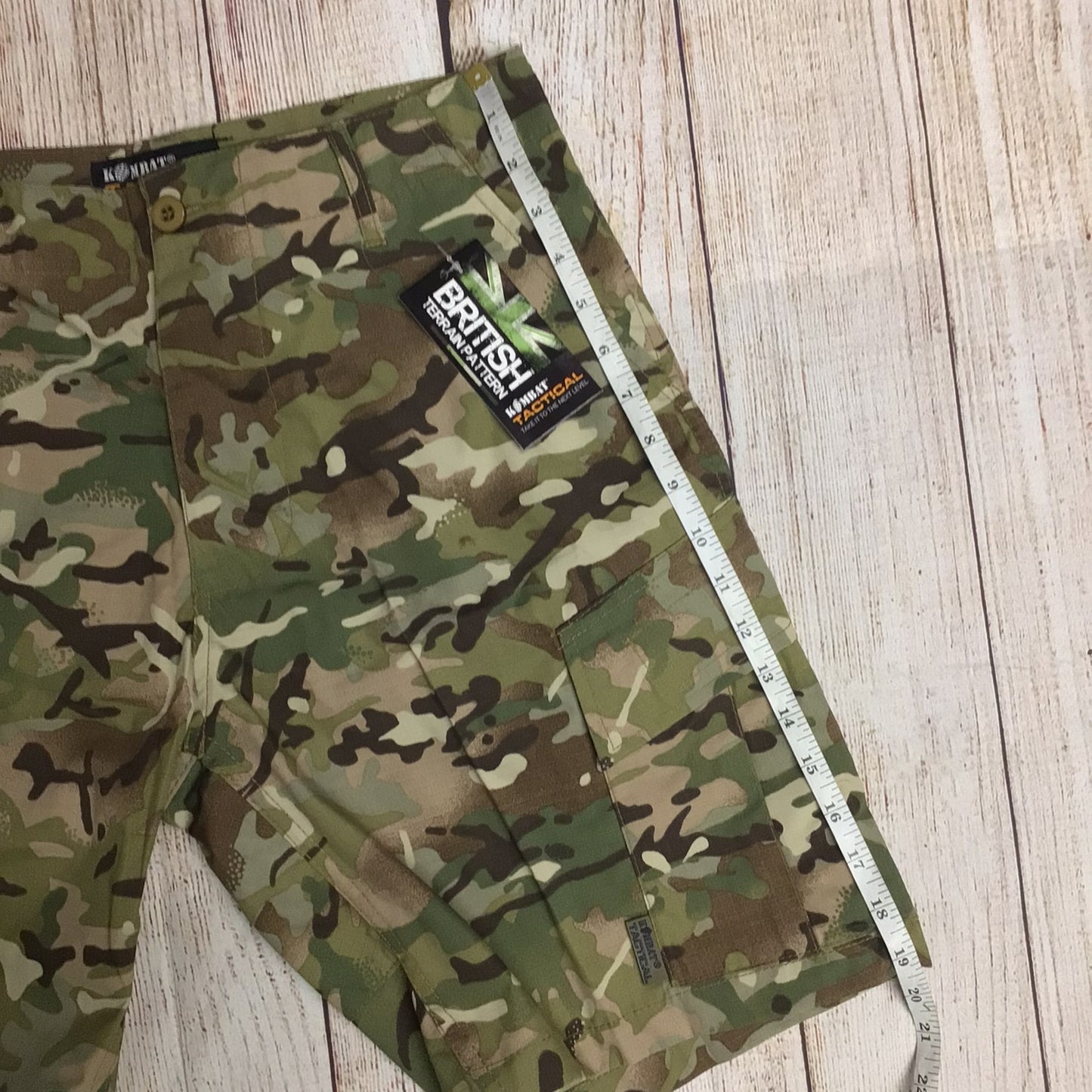 BNWT Kombat Tactical ACU Green Terrain Pattern Camo Shorts Size S