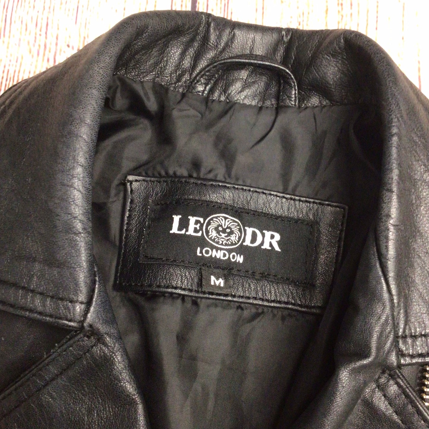 Ledr London Black Leather Jacket w/Silk Lining Size M