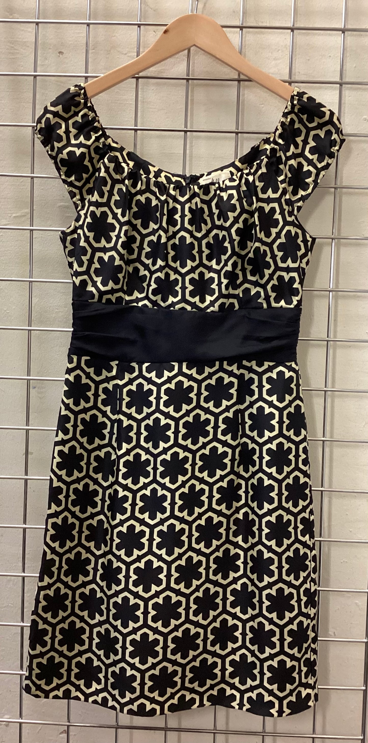 BNWT Milly of New York Black and Beige Silk Dress size S