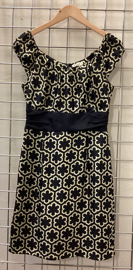 BNWT Milly of New York Black and Beige Silk Dress size S