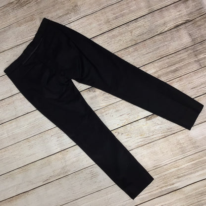 Nicole Farhi Black Trousers w/Side Zip 98% Cotton Size 6