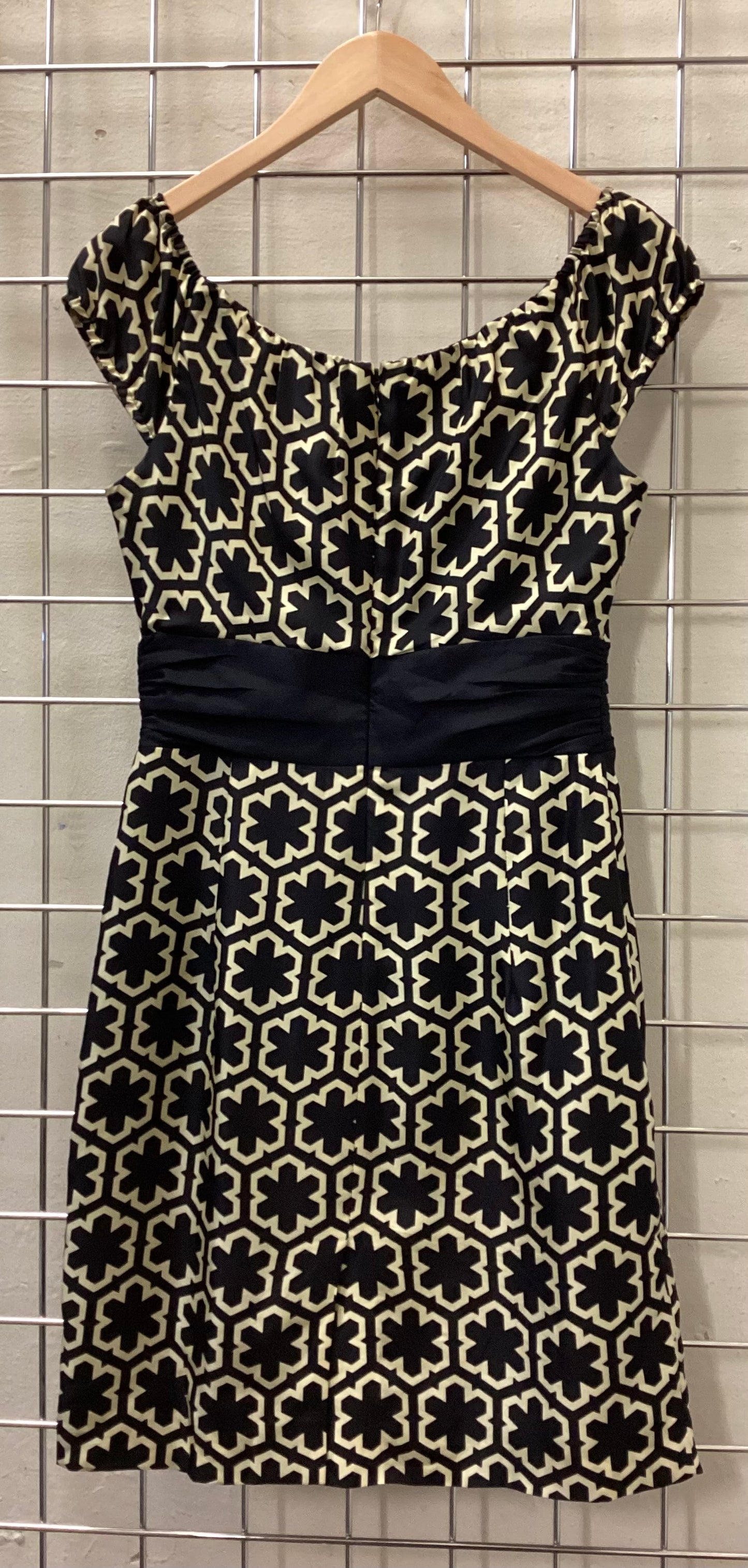 BNWT Milly of New York Black and Beige Silk Dress size S