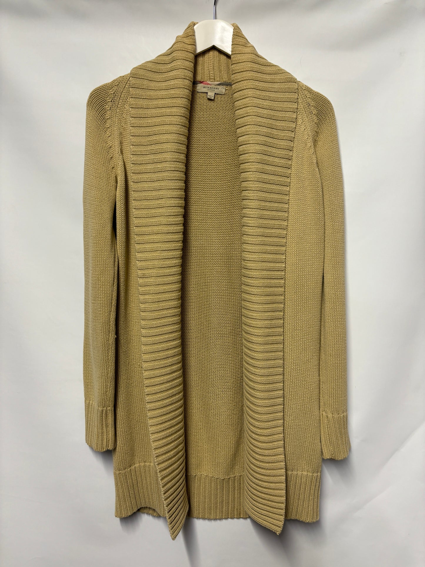 Burberry London Cream Cotton Thick Knit Cardigan Medium