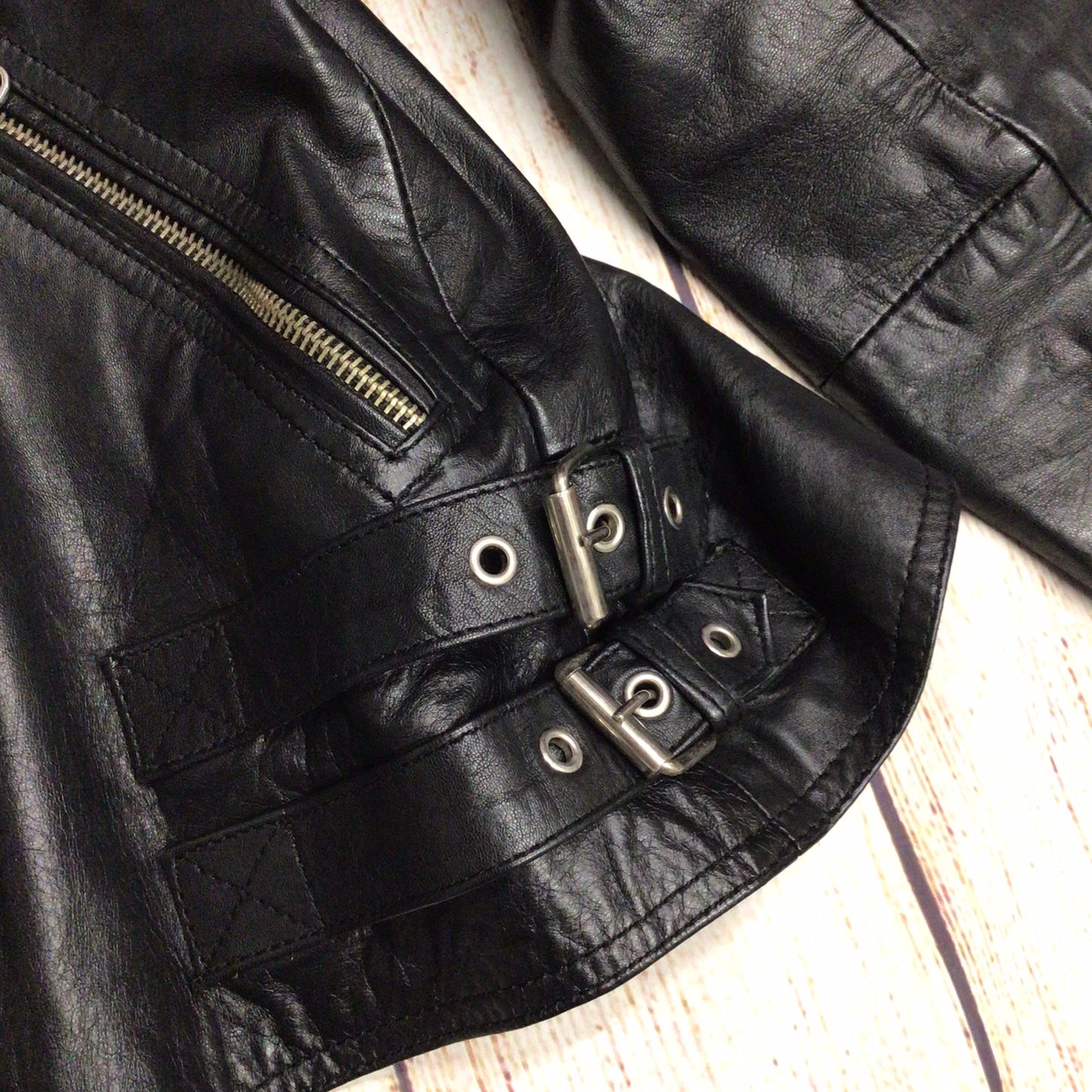 Ledr London Black Leather Jacket w/Silk Lining Size M