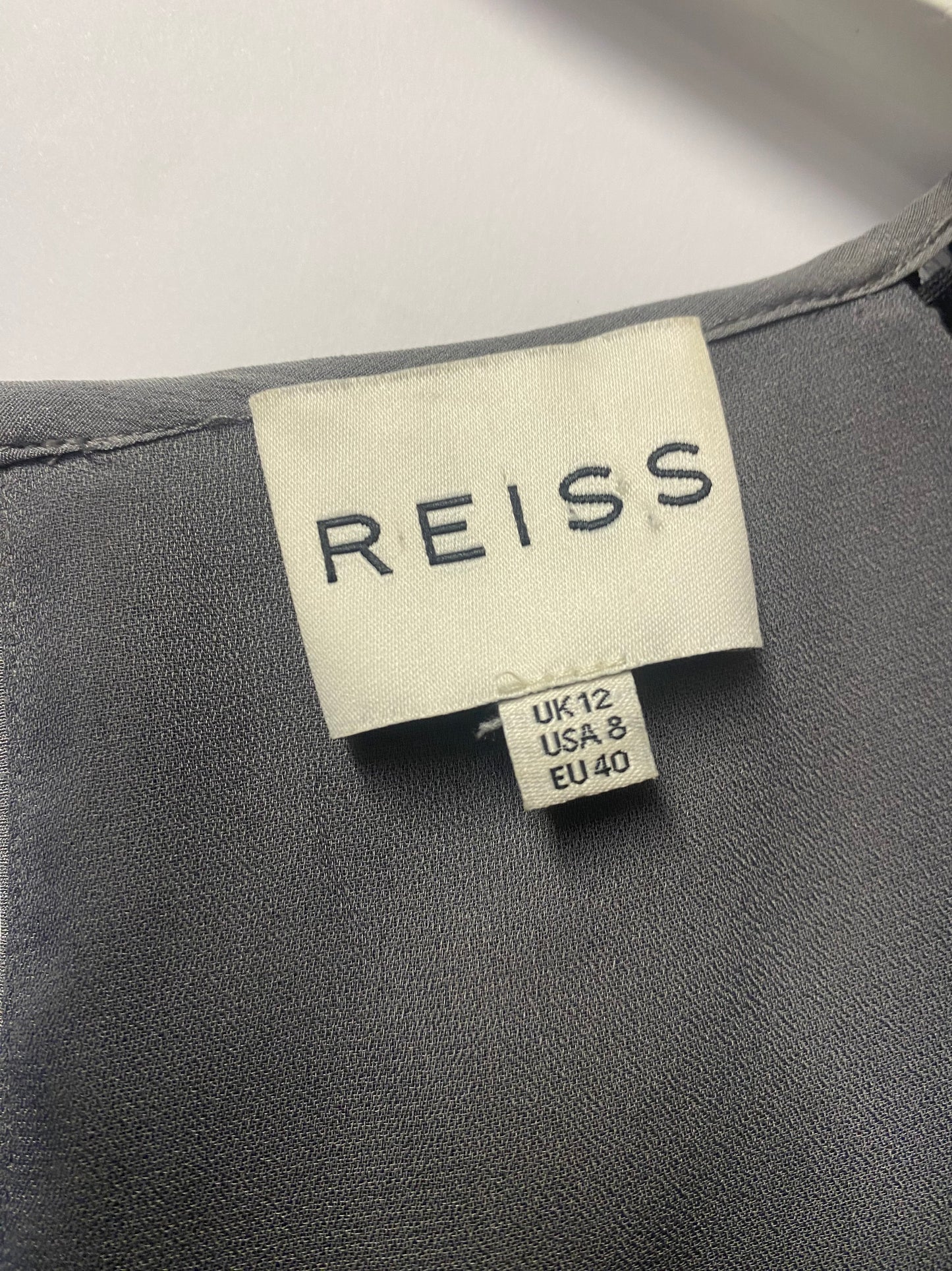 Reiss Grey and Black Shift Dress 12